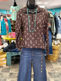 Shop Envi Me Tops and Tunics Ranch Branded Quarter Zip Pullover