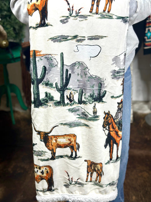 Shop Envi Me Ranch Life Western  Sherpa Throw Blanket