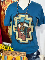 Shop Envi Me It's T-shirt Kinda Day **Restock**The Arizona Aztec Cactus V Neck Tee