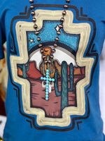 Shop Envi Me It's T-shirt Kinda Day **Restock**The Arizona Aztec Cactus V Neck Tee