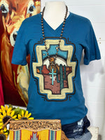 Shop Envi Me It's T-shirt Kinda Day **Restock**The Arizona Aztec Cactus V Neck Tee