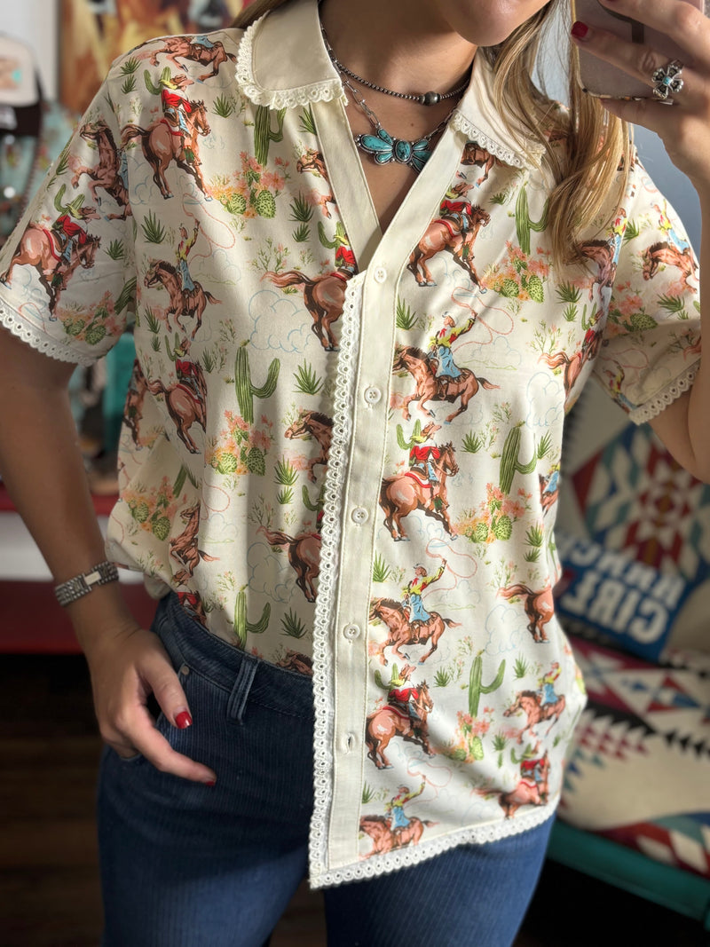 Shop Envi Me Sale Retro Desert Cowgirl Life Top