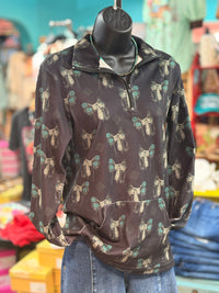 Shop Envi Me Tops and Tunics Saddle Up Cowgirl Quarter Zip Top