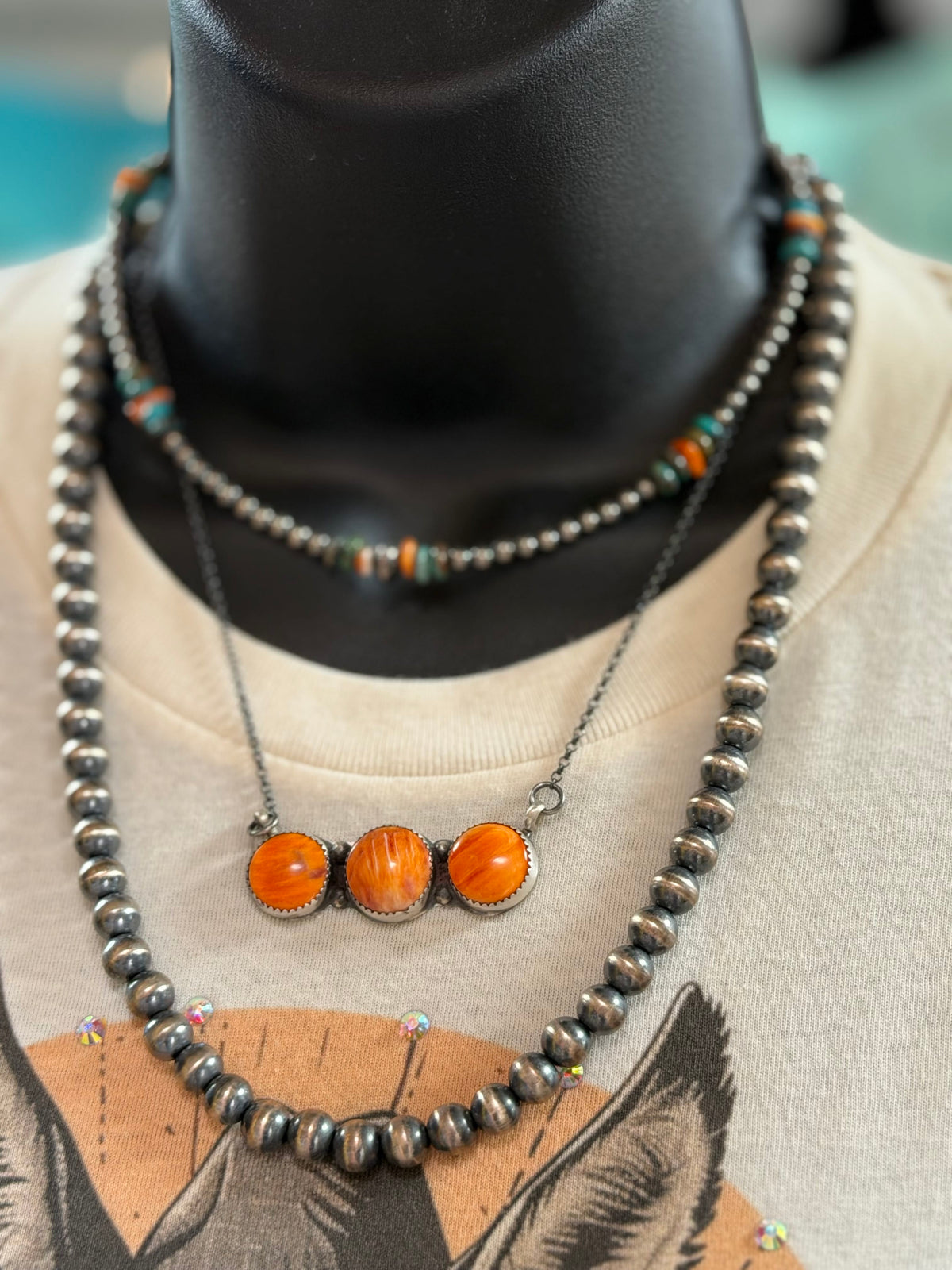Shop Envi Me Necklaces 16” South Of Cortez NA Made Sterling Silver & Spiney Bar Necklace