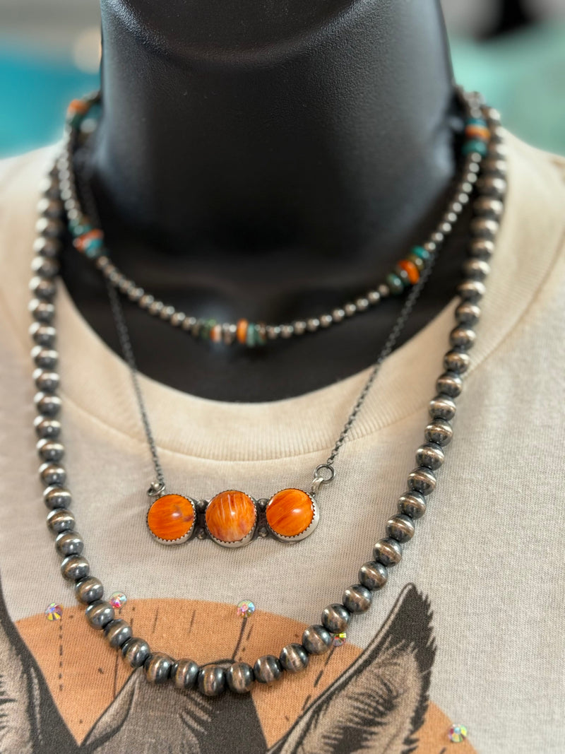 Shop Envi Me Necklaces 16” South Of Cortez NA Made Sterling Silver & Spiney Bar Necklace