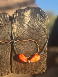 Shop Envi Me Necklaces 16” South Of Tejas Sterling Silver & Spiney Necklace