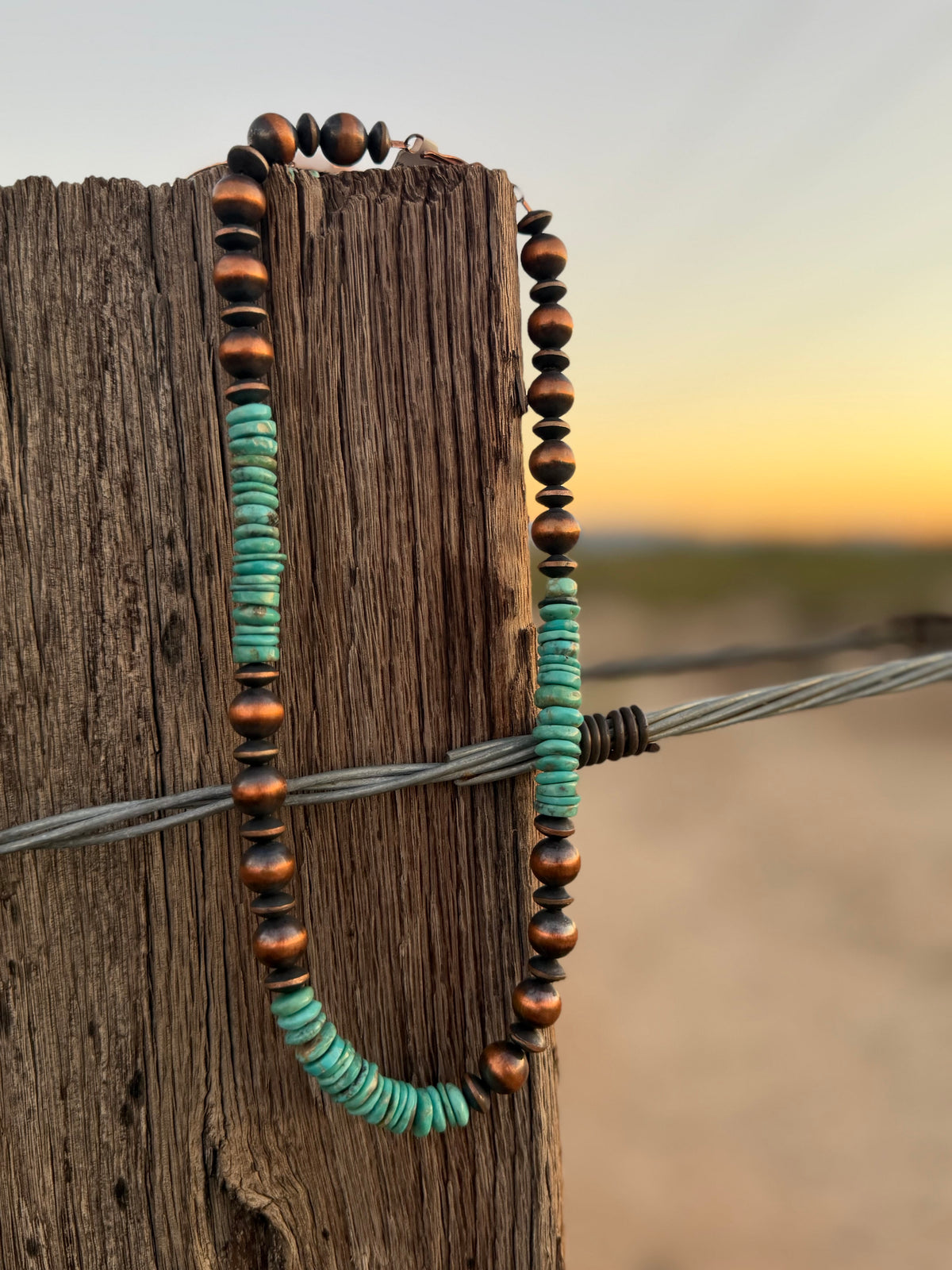 Shop Envi Me Jewelry Copper & Turquoise South Prasada Real Copper & Turquoise Southwest Necklace