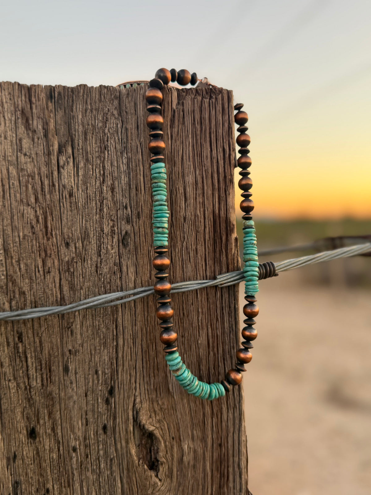 Shop Envi Me Jewelry Copper & Turquoise South Prasada Real Copper & Turquoise Southwest Necklace
