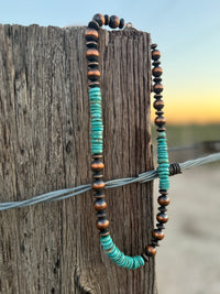 Shop Envi Me Jewelry Copper & Turquoise South Prasada Real Copper & Turquoise Southwest Necklace