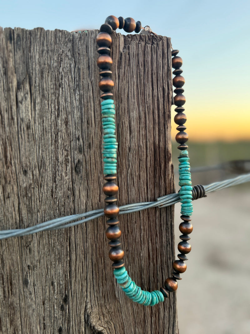 Shop Envi Me Jewelry Copper & Turquoise South Prasada Real Copper & Turquoise Southwest Necklace