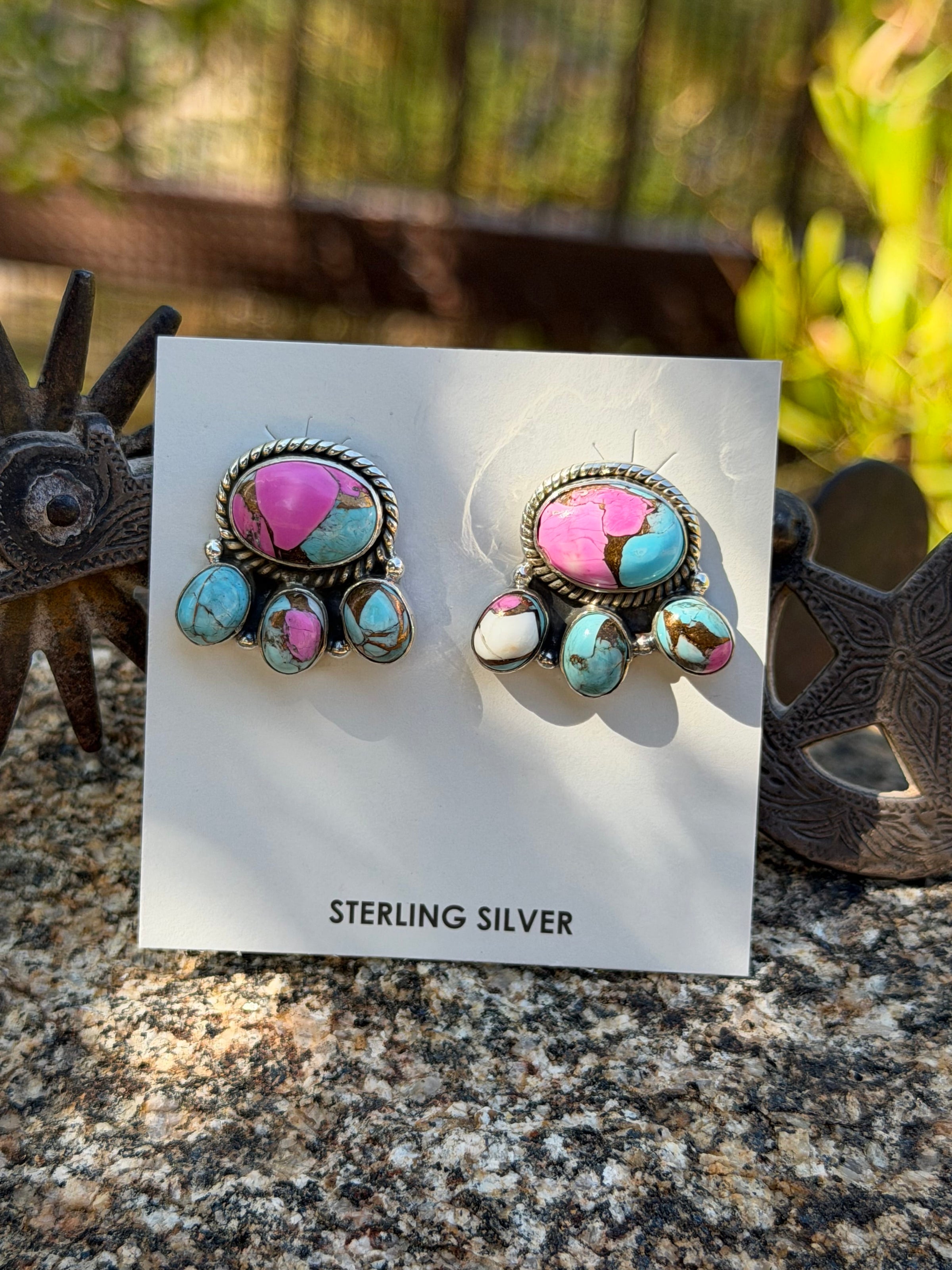 Shop Envi Me Earrings Cotton Candy Southwest Sterling Silver & Cotton Candy Earring