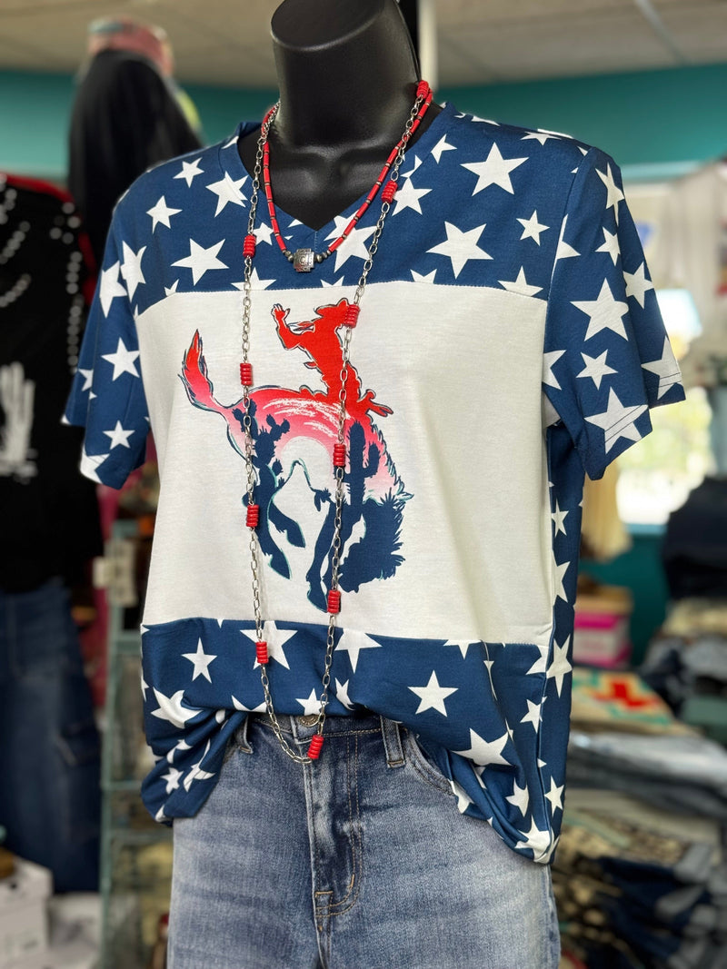 Shop Envi Me Tops and Tunics The 4th of 🇺🇸 Fireworks V Neck Top