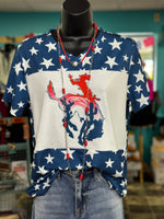 Shop Envi Me Tops and Tunics The 4th of 🇺🇸 Fireworks V Neck Top