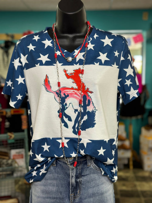 Shop Envi Me Tops and Tunics The 4th of 🇺🇸 Fireworks V Neck Top