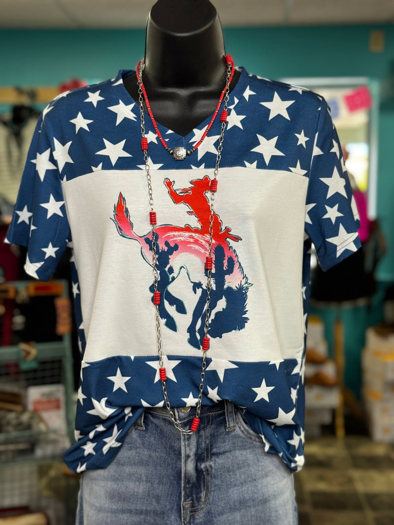 Shop Envi Me Tops and Tunics The 4th of 🇺🇸 Fireworks V Neck Top