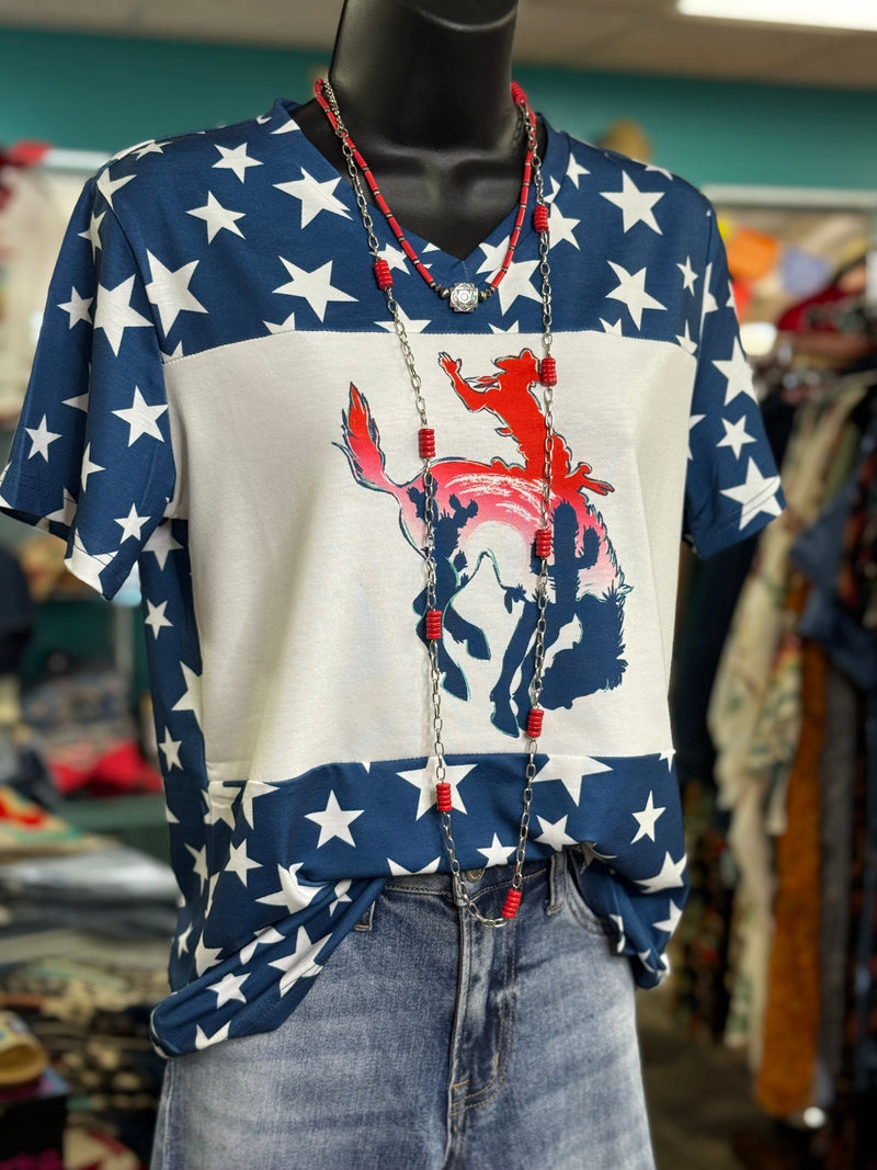 Shop Envi Me Tops and Tunics The 4th of 🇺🇸 Fireworks V Neck Top