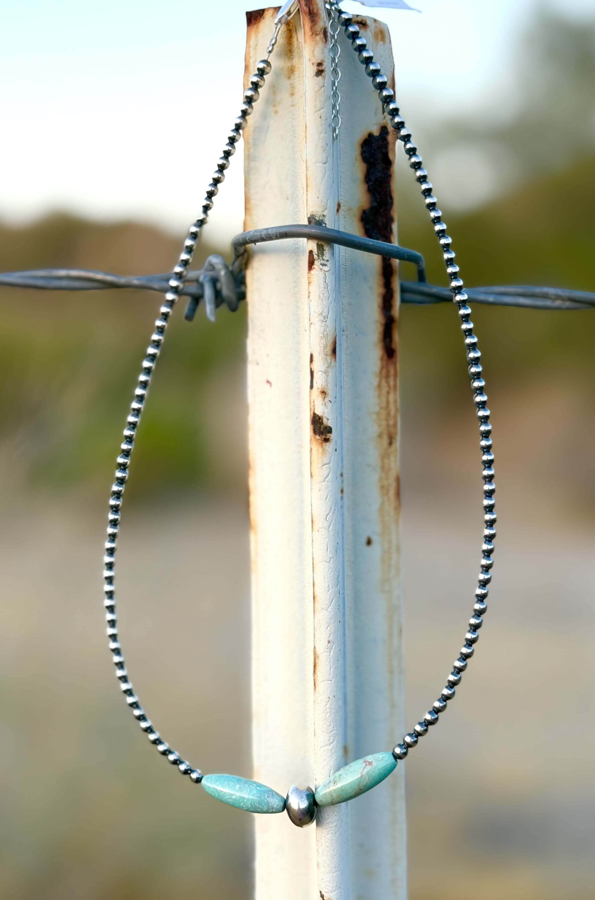 Shop Envi Me Necklaces Sterling The Alamo Sterling Silver Pearl & Turquoise Necklace