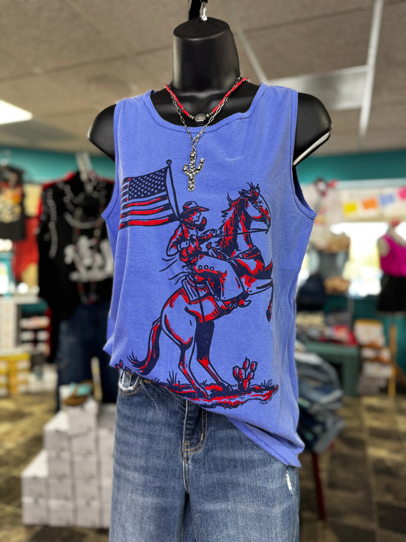 Shop Envi Me It's T-shirt Kinda Day The All 🇺🇸 American Cowgirl Tank