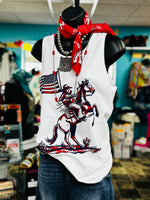 Shop Envi Me It's T-shirt Kinda Day The All 🇺🇸 American Cowgirl White Tank