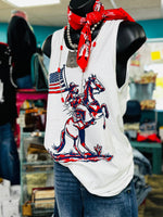 Shop Envi Me It's T-shirt Kinda Day The All 🇺🇸 American Cowgirl White Tank