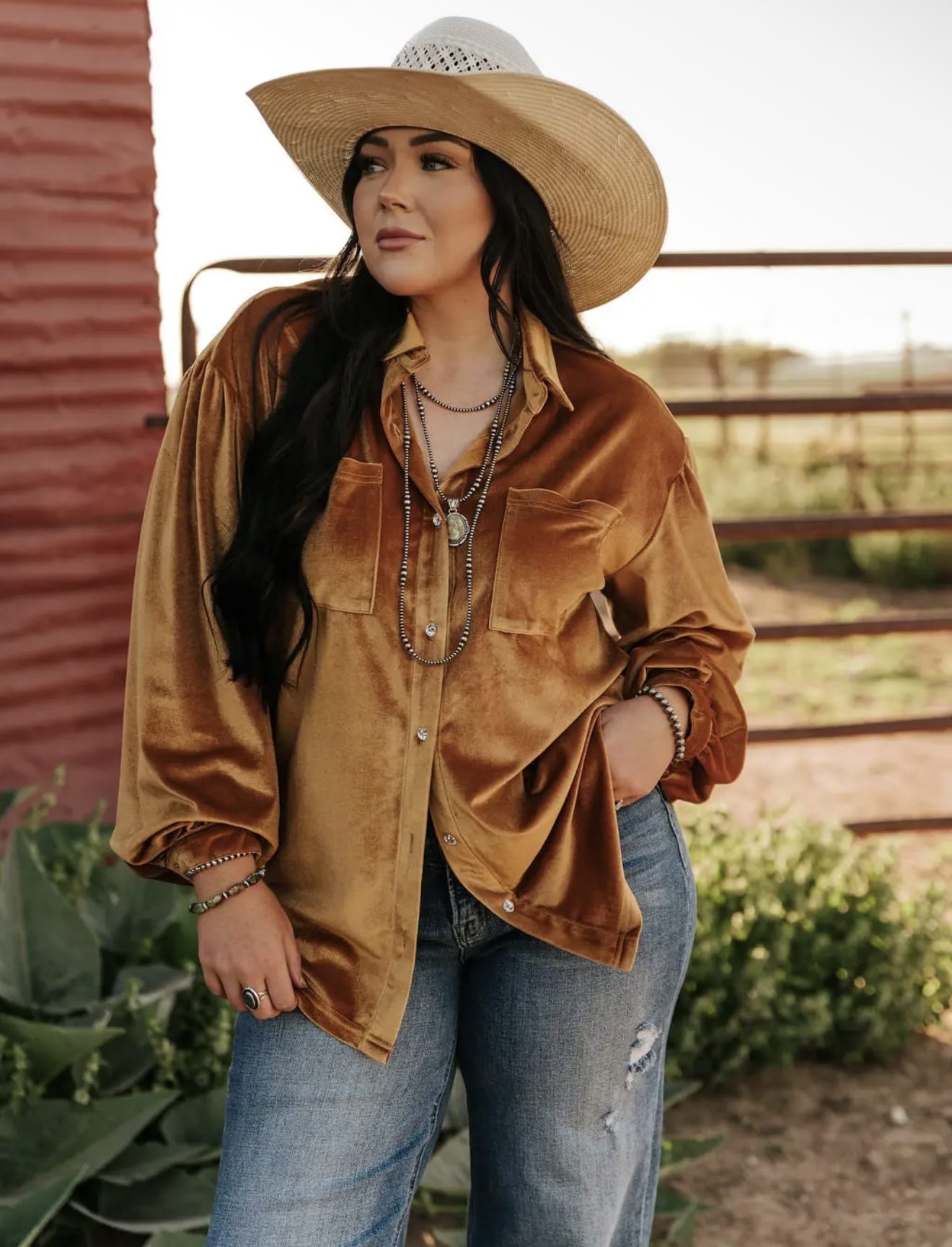 Shop Envi Me Cardigans and Kimonos The Amber Velvet Song Of San Antone Shirt
