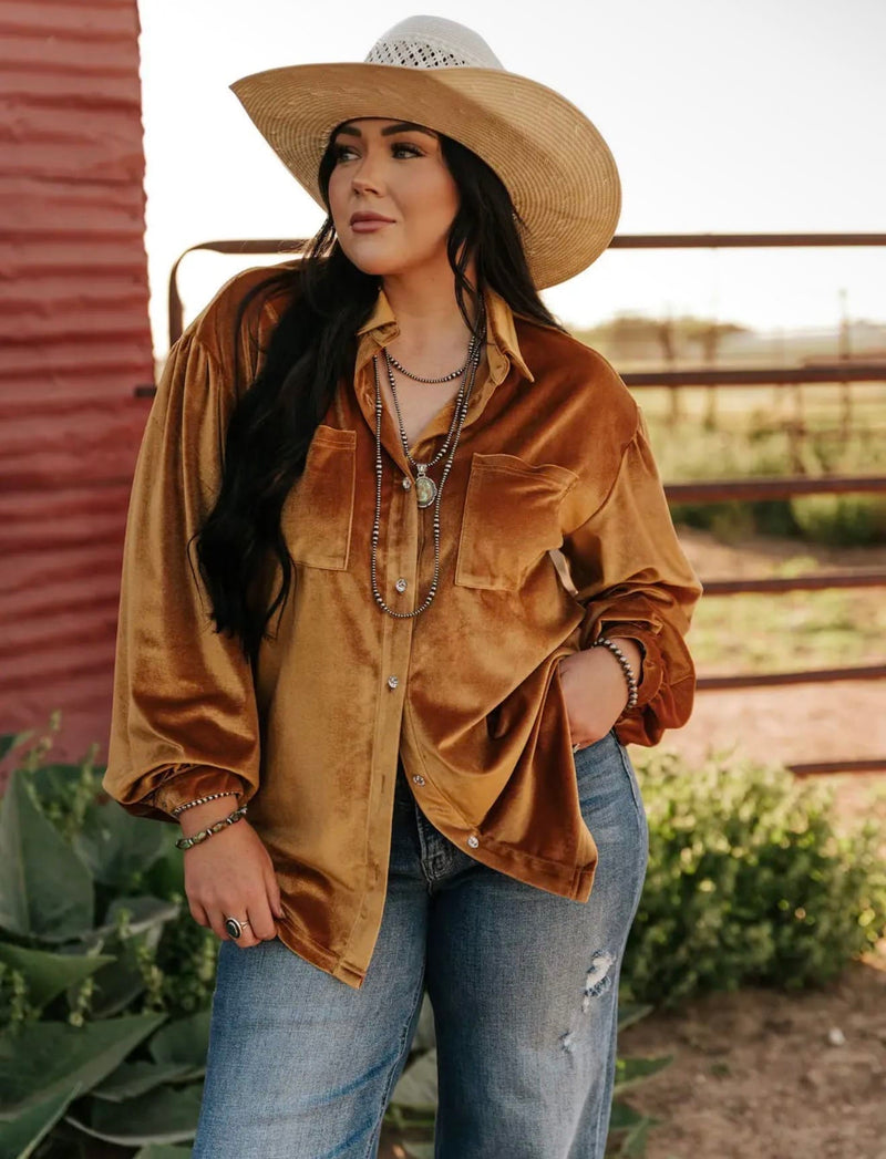 Shop Envi Me Cardigans and Kimonos The Amber Velvet Song Of San Antone Shirt