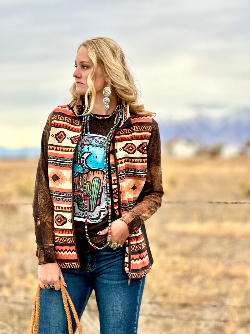 Shop Envi Me Outerwear The Arena Boss Aztec Vest