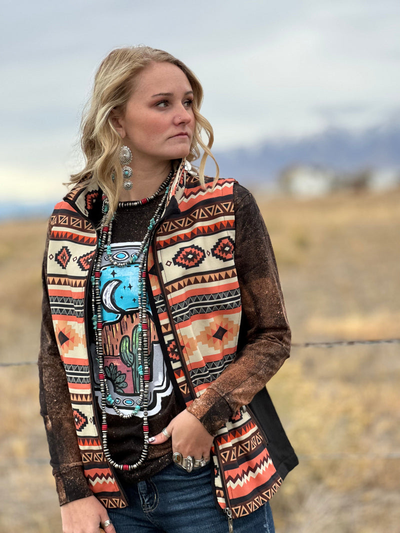 Shop Envi Me Outerwear The Arena Boss Aztec Vest