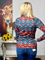 Shop Envi Me Tops and Tunics The Ariat Aztec Half Zip Pullover