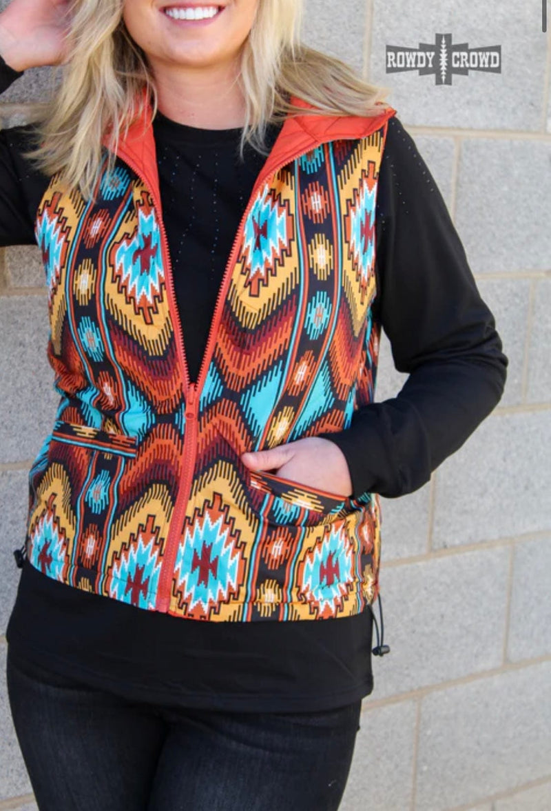 Shop Envi Me Outerwear The Arizona Aztec Sunset Vest