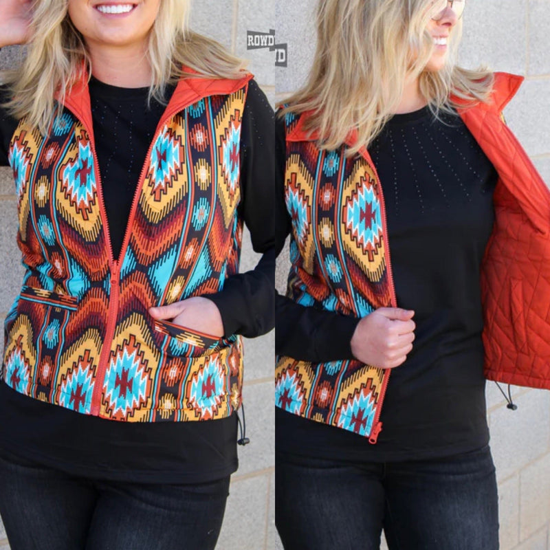 Shop Envi Me Outerwear The Arizona Aztec Sunset Vest