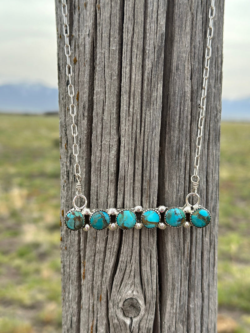 Shop Envi Me Necklaces The Arizona Sterling Silver Turquoise (Real) Bar NA Necklace