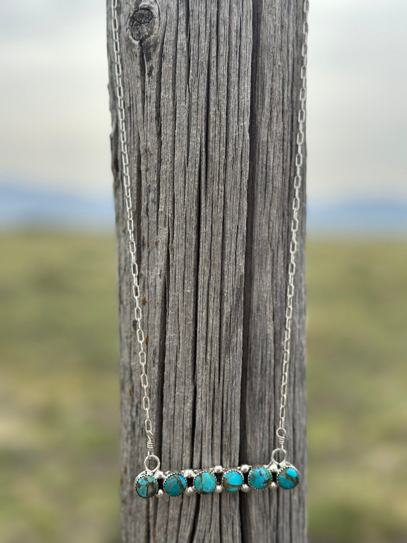 Shop Envi Me Necklaces The Arizona Sterling Silver Turquoise (Real) Bar NA Necklace