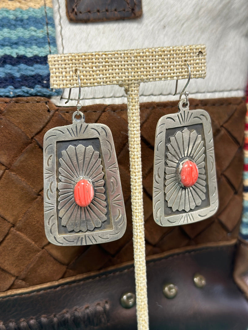 Shop Envi Me Earrings Coral The Arizona Sun Sterling & Coral Earring