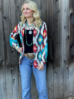 Shop Envi Me Tops and Tunics The Arlington Aztec Fringe Snap Front Western Shirt