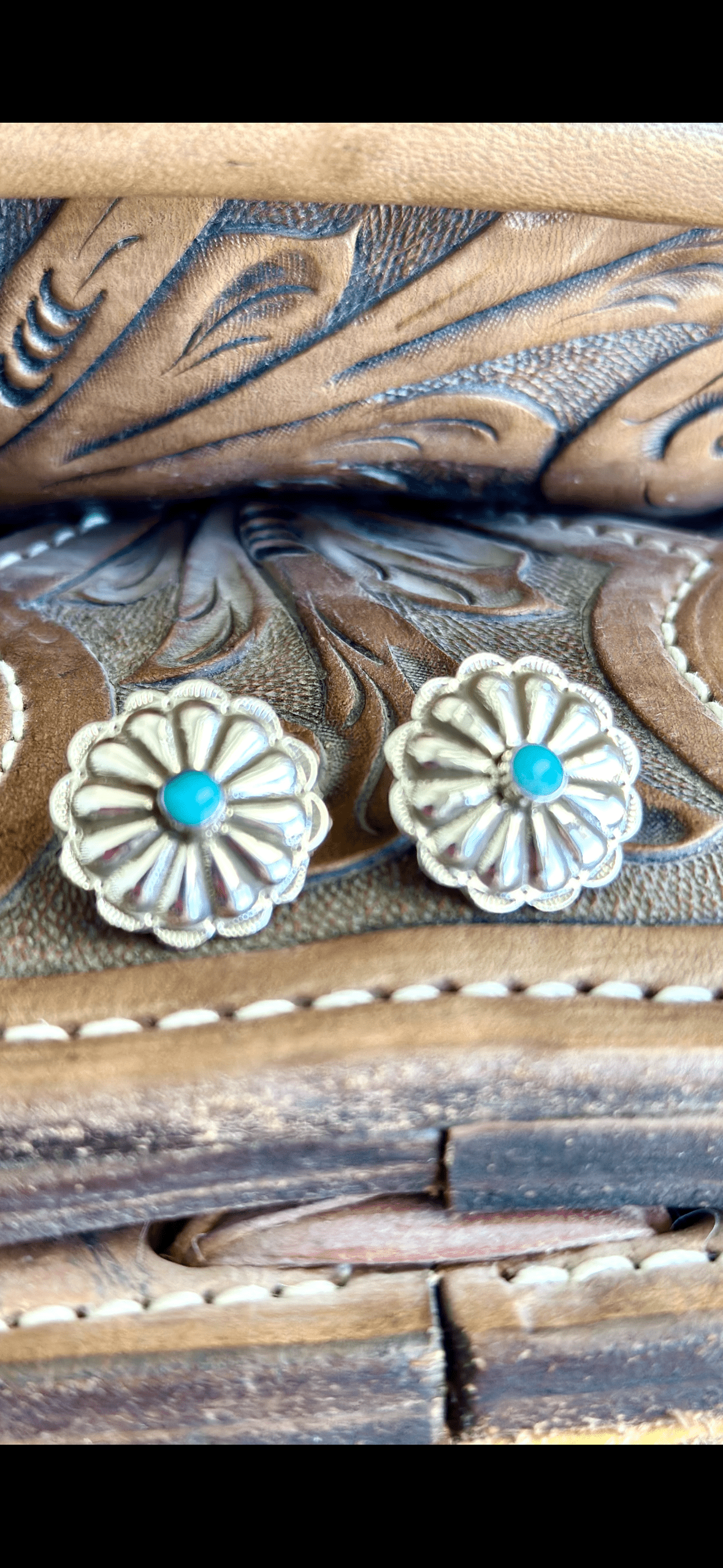 Shop Envi Me Earrings The Arviso Flower Sterling & Turquoise Earring