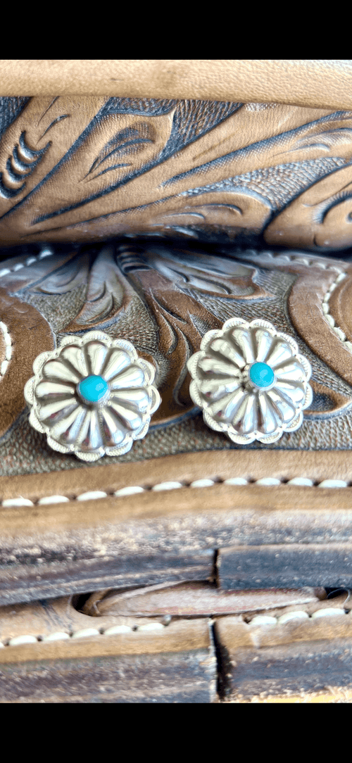 Shop Envi Me Earrings The Arviso Flower Sterling & Turquoise Earring