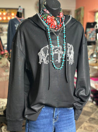 Shop Envi Me Cardigans and Kimonos The At The Hitchin Post Ranch Horse Sweatshirt