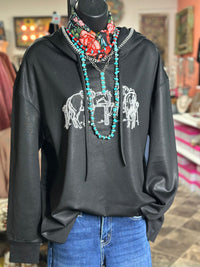 Shop Envi Me Cardigans and Kimonos The At The Hitchin Post Ranch Horse Sweatshirt