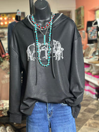 Shop Envi Me Cardigans and Kimonos The At The Hitchin Post Ranch Horse Sweatshirt