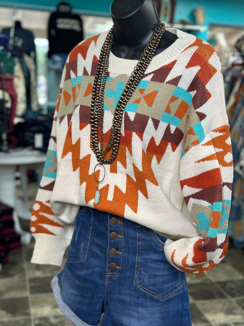 Shop Envi Me Tops and Tunics The Autumn Arizona Aztec Days Sweater