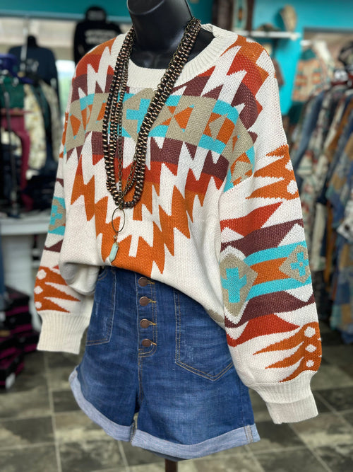 Shop Envi Me Tops and Tunics The Autumn Arizona Aztec Days Sweater
