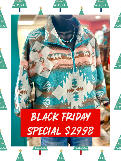 Shop Envi Me Cardigans and Kimonos The Autumn at The Feedlot Aztec Pullover Jacket Small & 2X only