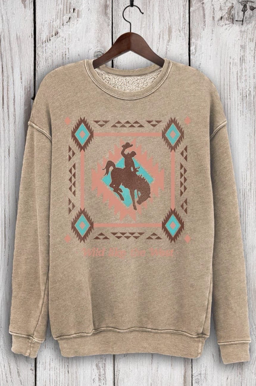 Shop Envi Me Cardigans and Kimonos The Autumn Aztec Bucking Horse Sweatshirt