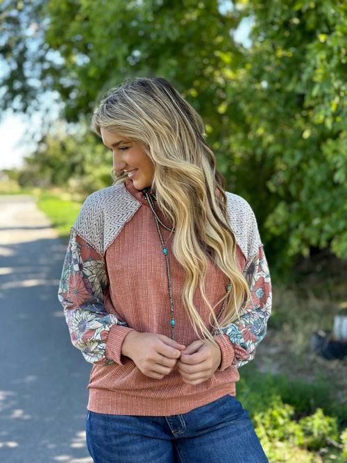 Shop Envi Me Tops and Tunics The Autumn Flowers Long Sleeve Top