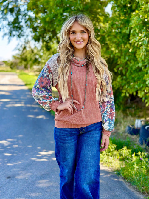 Shop Envi Me Tops and Tunics The Autumn Flowers Long Sleeve Top