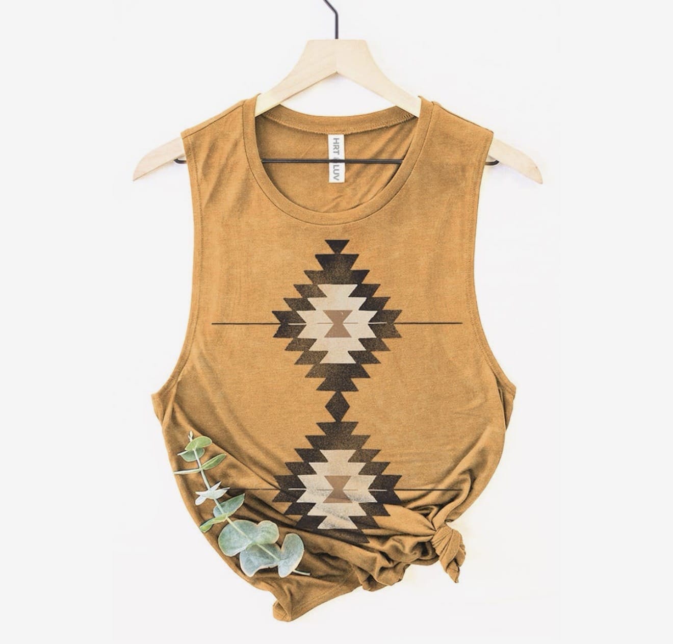 Shop Envi Me Tops and Tunics The Autumn  😎 Mustard Aztec Tank