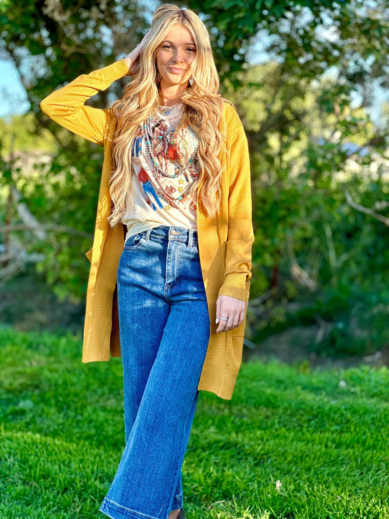 Shop Envi Me Tops and tunics The Autumn Mustard Cardigan