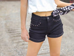 Shop Envi Me The Autumn Studded Mid Thigh Shorts