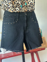Shop Envi Me The Autumn Studded Mid Thigh Shorts
